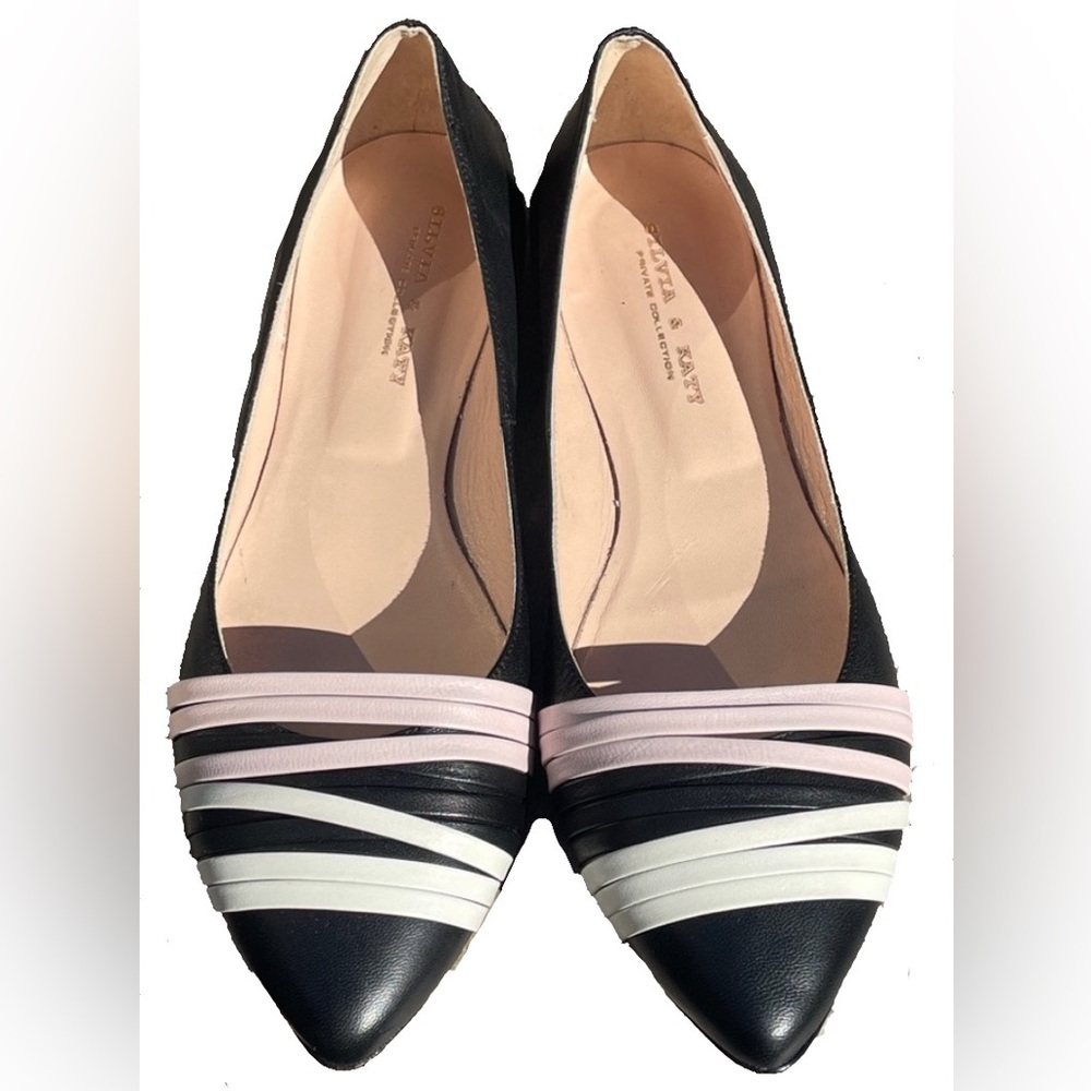 Silvia and Katie Private Collection RARE Italian made leather flats/shoes.